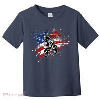 Dirtbike Motocross MX US Flag Smash Toddler T-Shirt thumb 0