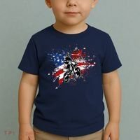 Dirtbike Motocross MX US Flag Smash Toddler T-Shirt thumb 2