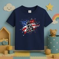 Dirtbike Motocross MX US Flag Smash Toddler T-Shirt thumb 3