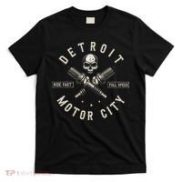 Detroit Michigan Motor City Spark Plug Wings Ride Fast Speed T-Shirt thumb 0