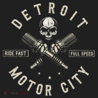 Detroit Michigan Motor City Spark Plug Wings Ride Fast Speed Beanie thumb 2