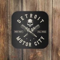 Detroit Michigan Motor City Spark Plug Wings Ride Fast Speed Coaster thumb 0