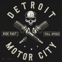 Detroit Michigan Motor City Spark Plug Wings Ride Fast Speed Women's Hoodie thumb 2