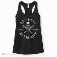 Detroit Michigan Motor City Spark Plug Wings Ride Fast Speed Women's Tank Top thumb 0