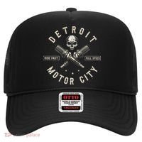 Detroit Michigan Motor City Spark Plug Wings Ride Fast Speed Hat thumb 0