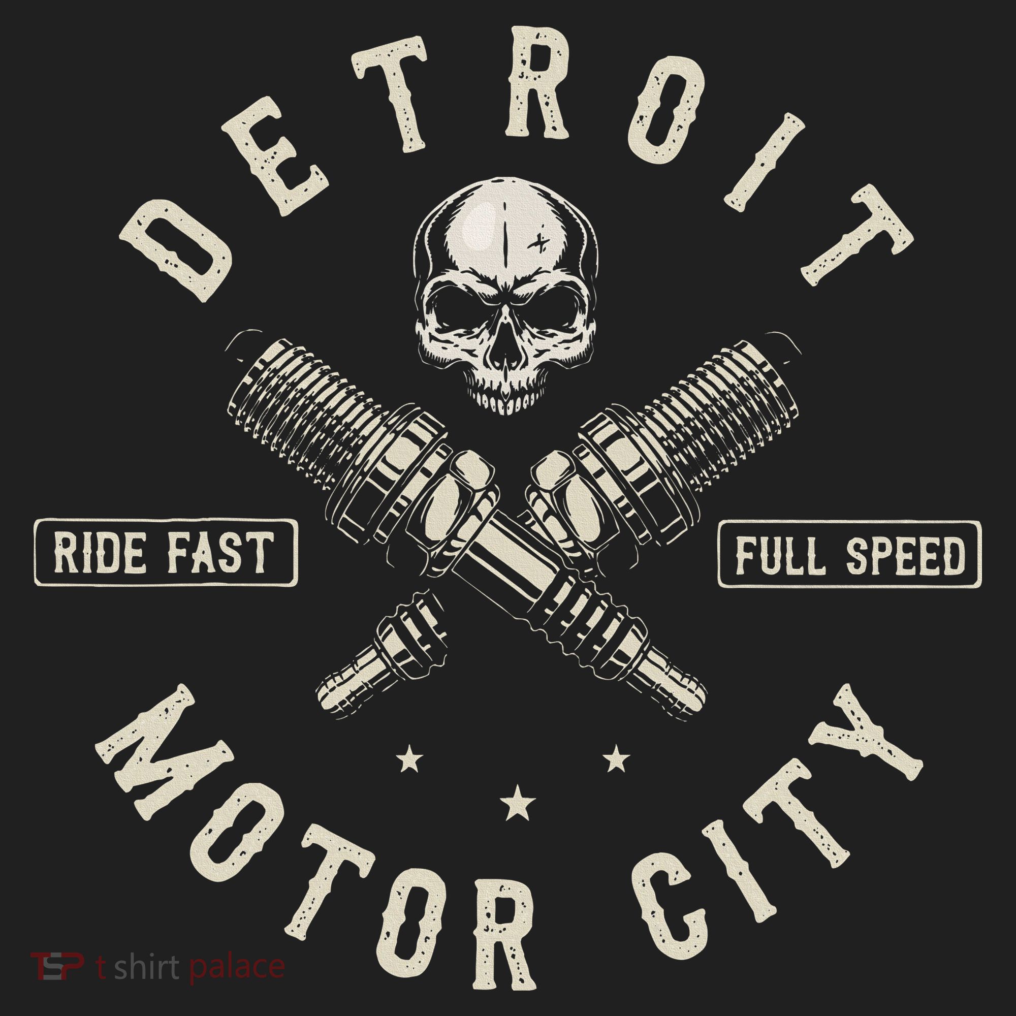 Detroit Michigan Motor City Spark Plug Wings Ride Fast Speed Hat