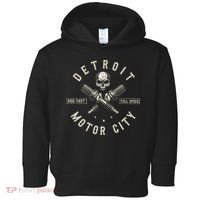 Detroit Michigan Motor City Spark Plug Wings Ride Fast Speed Toddler Hoodie thumb 0