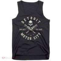 Detroit Michigan Motor City Spark Plug Wings Ride Fast Speed Tank Top thumb 0