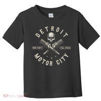 Detroit Michigan Motor City Spark Plug Wings Ride Fast Speed Toddler T-Shirt thumb 0