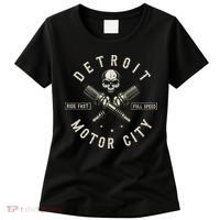 Detroit Michigan Motor City Spark Plug Wings Ride Fast Speed Women's T-Shirt thumb 0