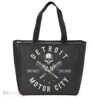Detroit Michigan Motor City Spark Plug Wings Ride Fast Speed Tote Bag thumb 0
