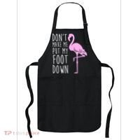 Don't Make Me Put My Foot Down Flamingo Apron thumb 0