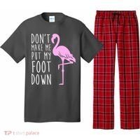 Don't Make Me Put My Foot Down Flamingo Pajama Set thumb 0