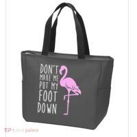 Don't Make Me Put My Foot Down Flamingo Tote Bag thumb 3