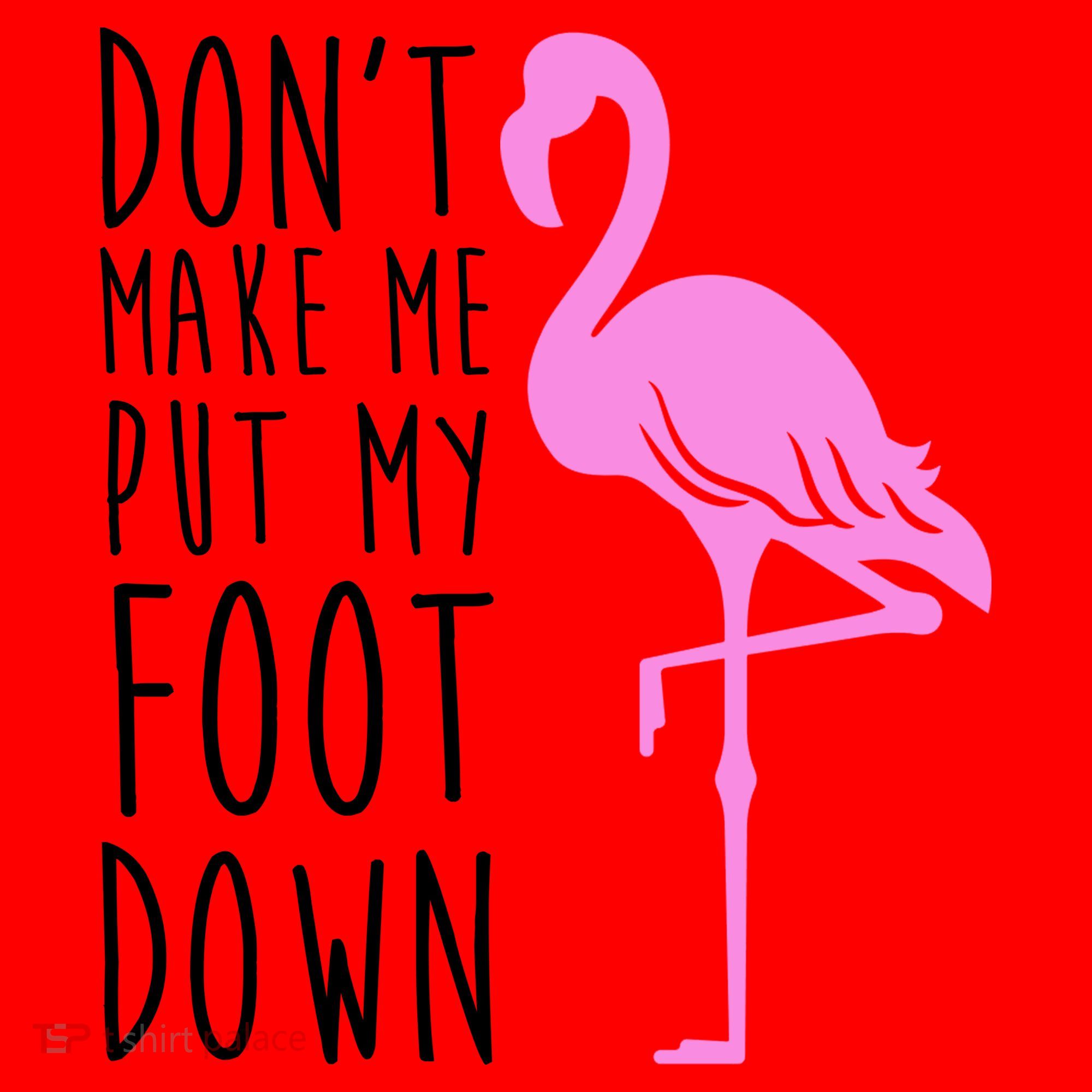 Don't Make Me Put My Foot Down Flamingo Santa Hat