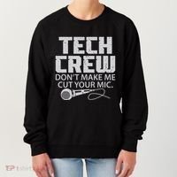 DonT Make Me Cut Your Mic Theater Tech Crew Novelty Women's Sweatshirt thumb 0