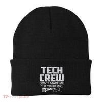 DonT Make Me Cut Your Mic Theater Tech Crew Novelty Beanie thumb 0