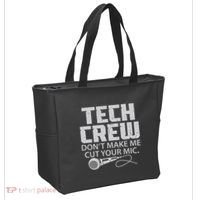 DonT Make Me Cut Your Mic Theater Tech Crew Novelty Tote Bag thumb 2