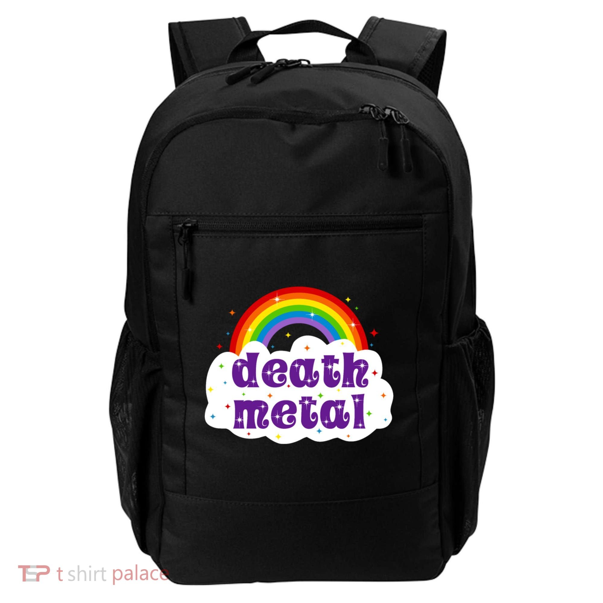 Death Metal Music Heavy Unicorn Rainbow Funny Backpack