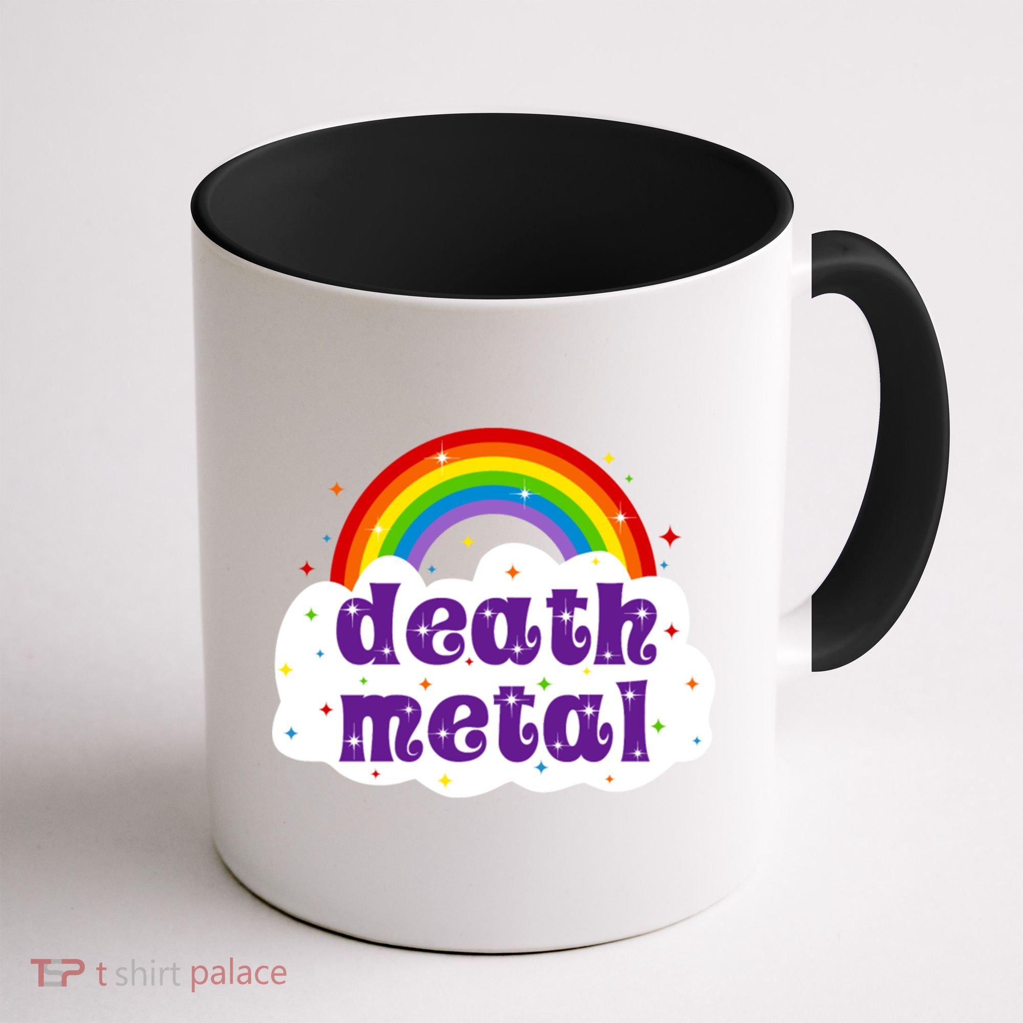 Death Metal Music Heavy Unicorn Rainbow Funny Coffee Mug
