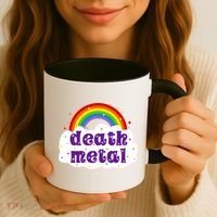 Death Metal Music Heavy Unicorn Rainbow Funny Coffee Mug thumb 3