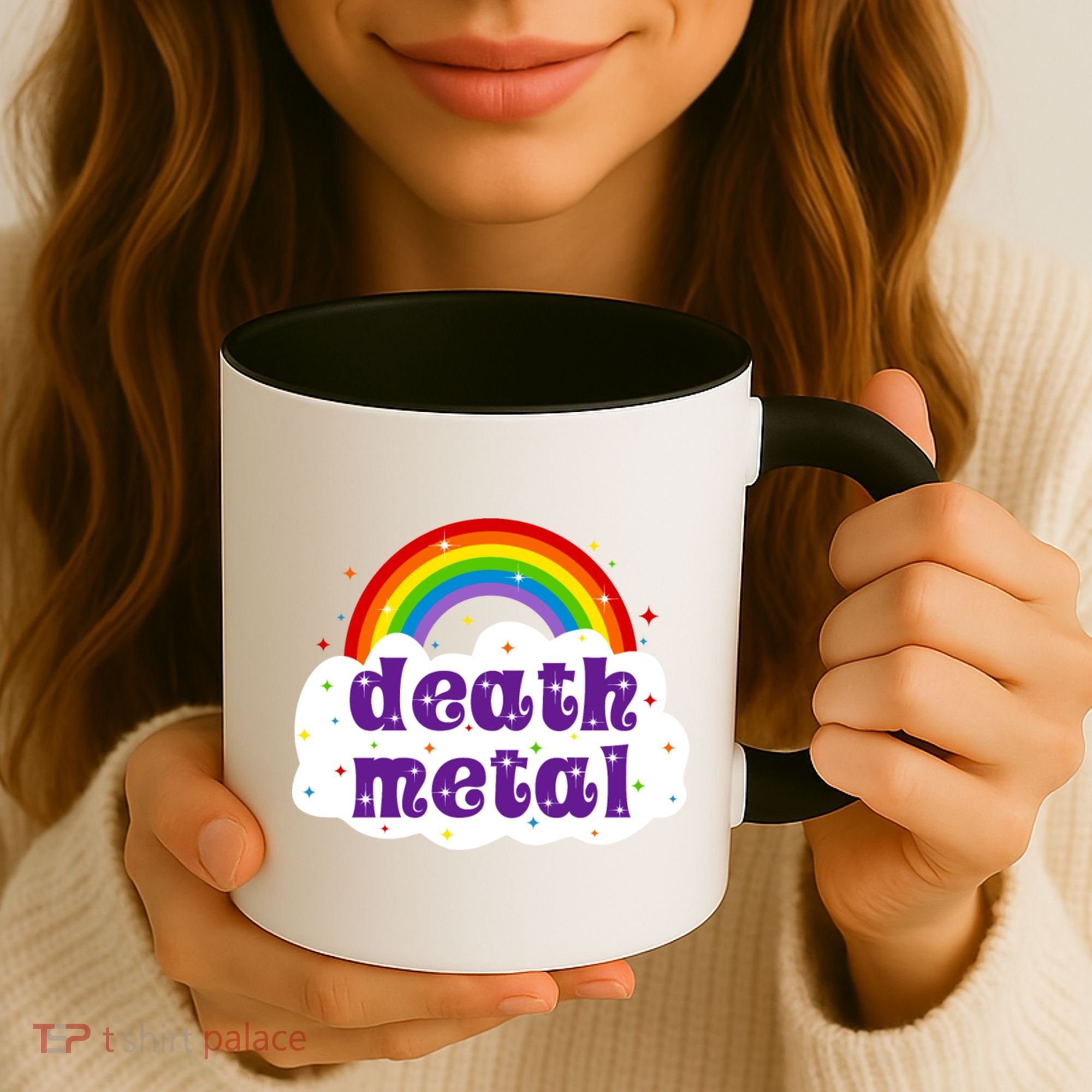 Death Metal Music Heavy Unicorn Rainbow Funny Coffee Mug