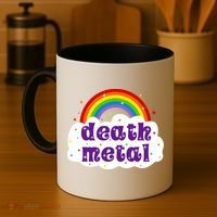 Death Metal Music Heavy Unicorn Rainbow Funny Coffee Mug thumb 4