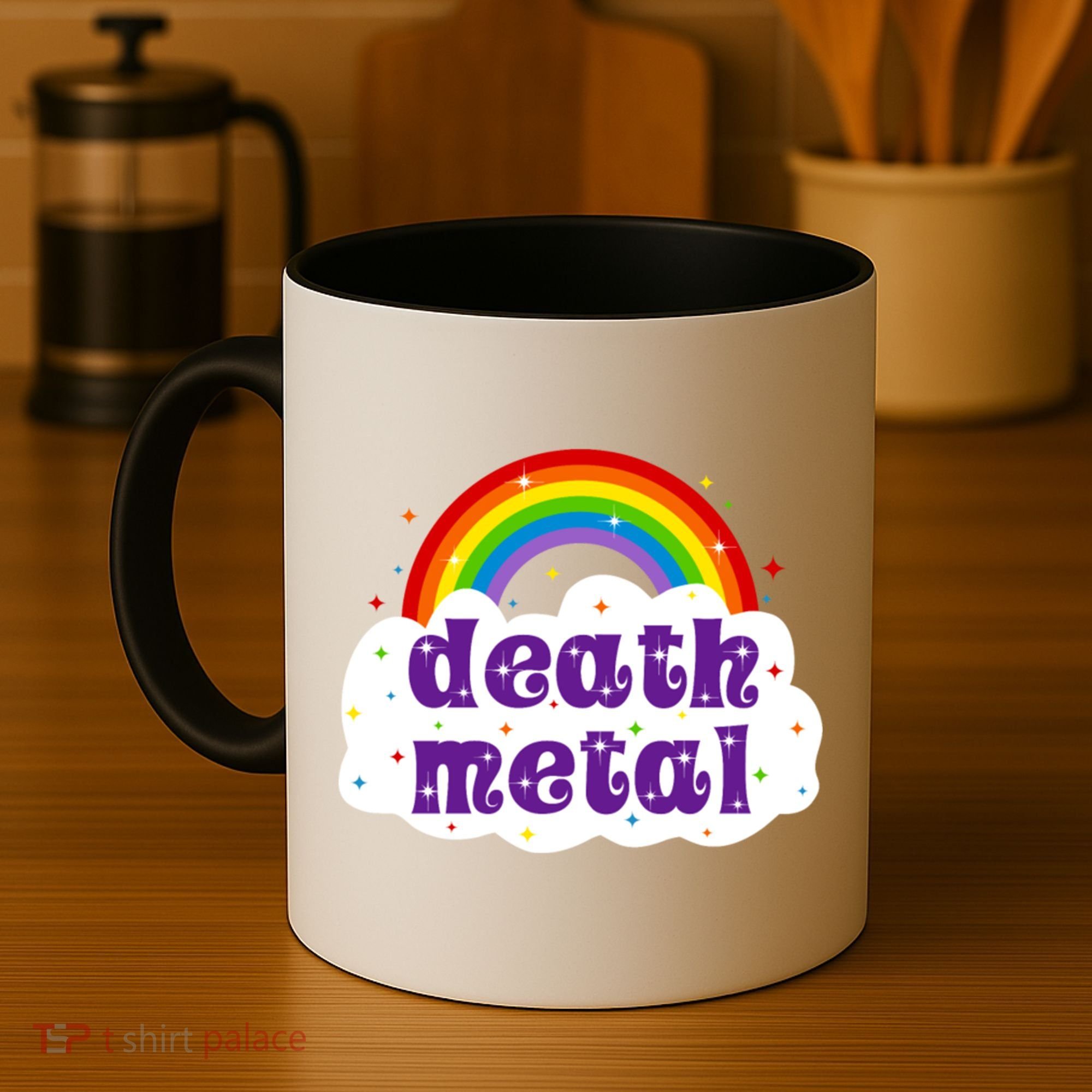 Death Metal Music Heavy Unicorn Rainbow Funny Coffee Mug
