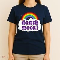 Death Metal Music Heavy Unicorn Rainbow Funny T-Shirt thumb 4