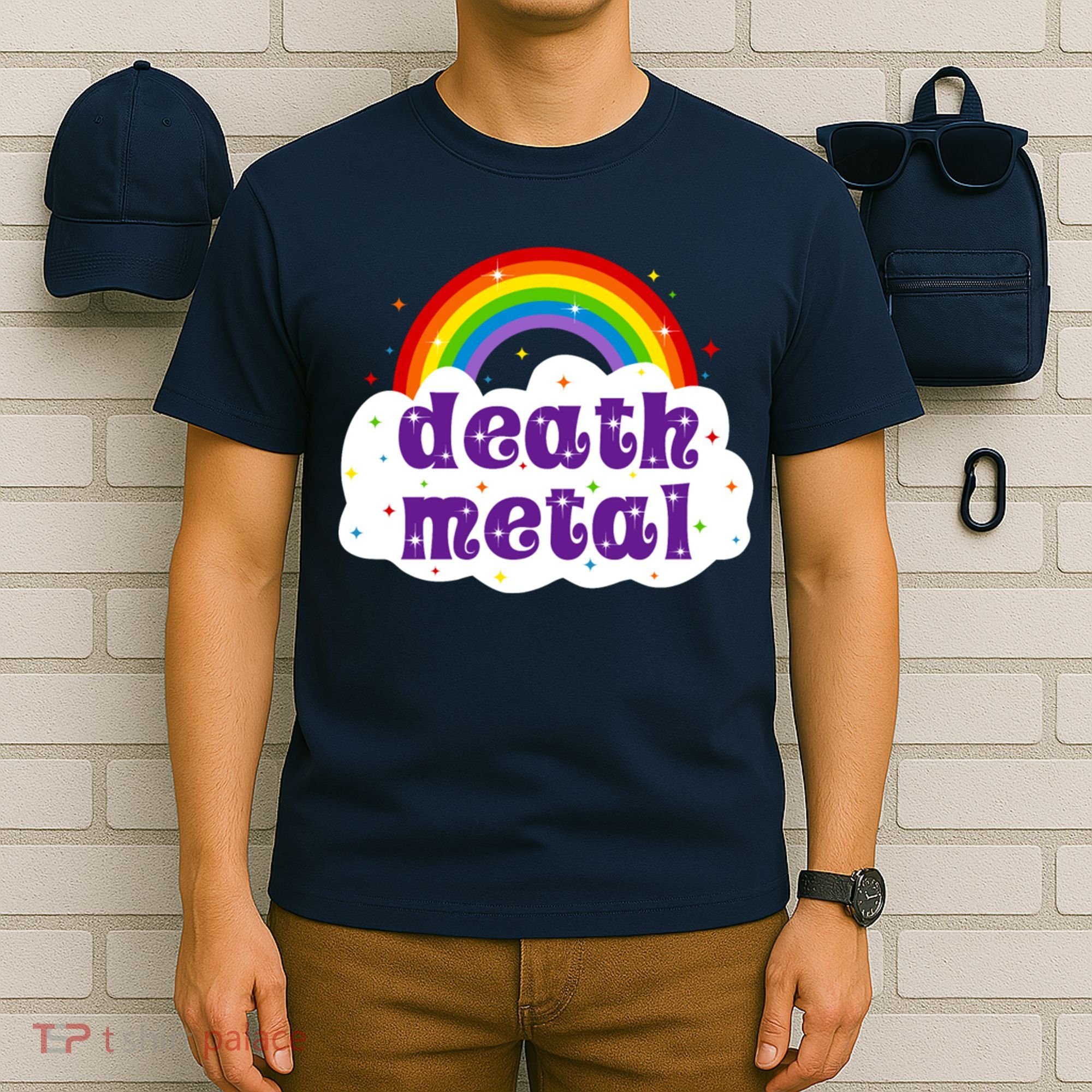 Death Metal Music Heavy Unicorn Rainbow Funny T-Shirt