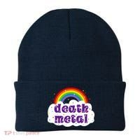 Death Metal Music Heavy Unicorn Rainbow Funny Beanie thumb 0