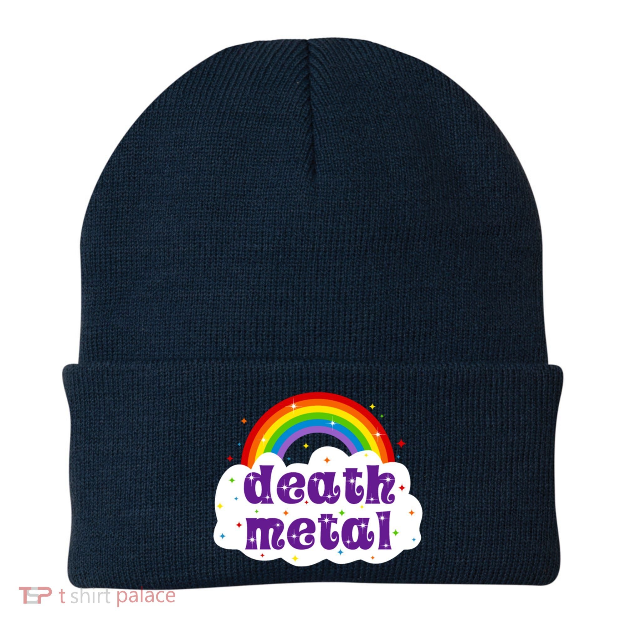Death Metal Music Heavy Unicorn Rainbow Funny Beanie