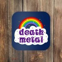 Death Metal Music Heavy Unicorn Rainbow Funny Coaster thumb 0