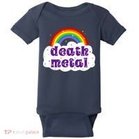 Death Metal Music Heavy Unicorn Rainbow Funny Baby Bodysuit thumb 0