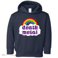 Death Metal Music Heavy Unicorn Rainbow Funny Toddler Hoodie thumb 0