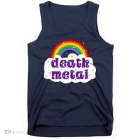 Death Metal Music Heavy Unicorn Rainbow Funny Tank Top thumb 0