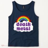 Death Metal Music Heavy Unicorn Rainbow Funny Tank Top thumb 2