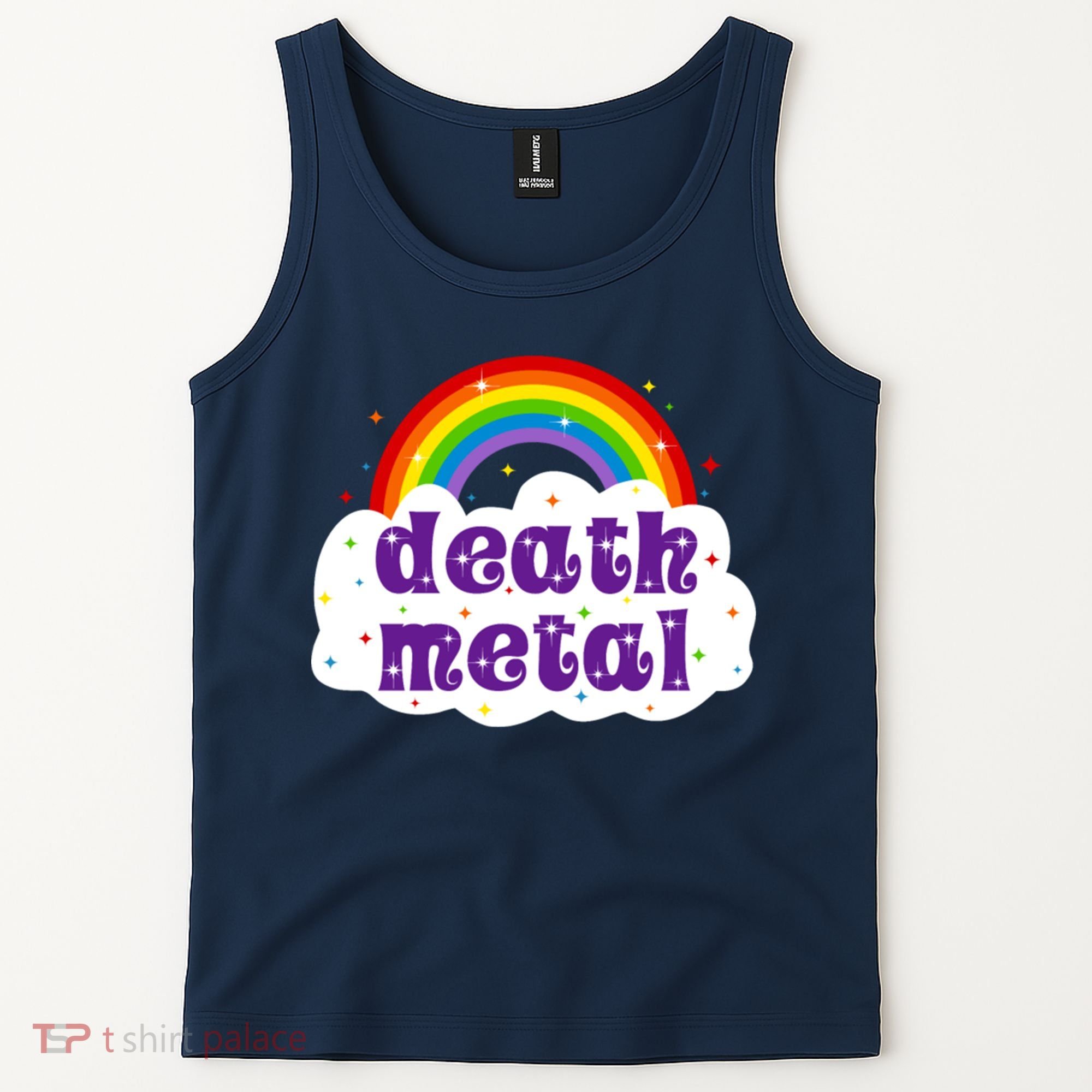 Death Metal Music Heavy Unicorn Rainbow Funny Tank Top