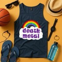 Death Metal Music Heavy Unicorn Rainbow Funny Tank Top thumb 4