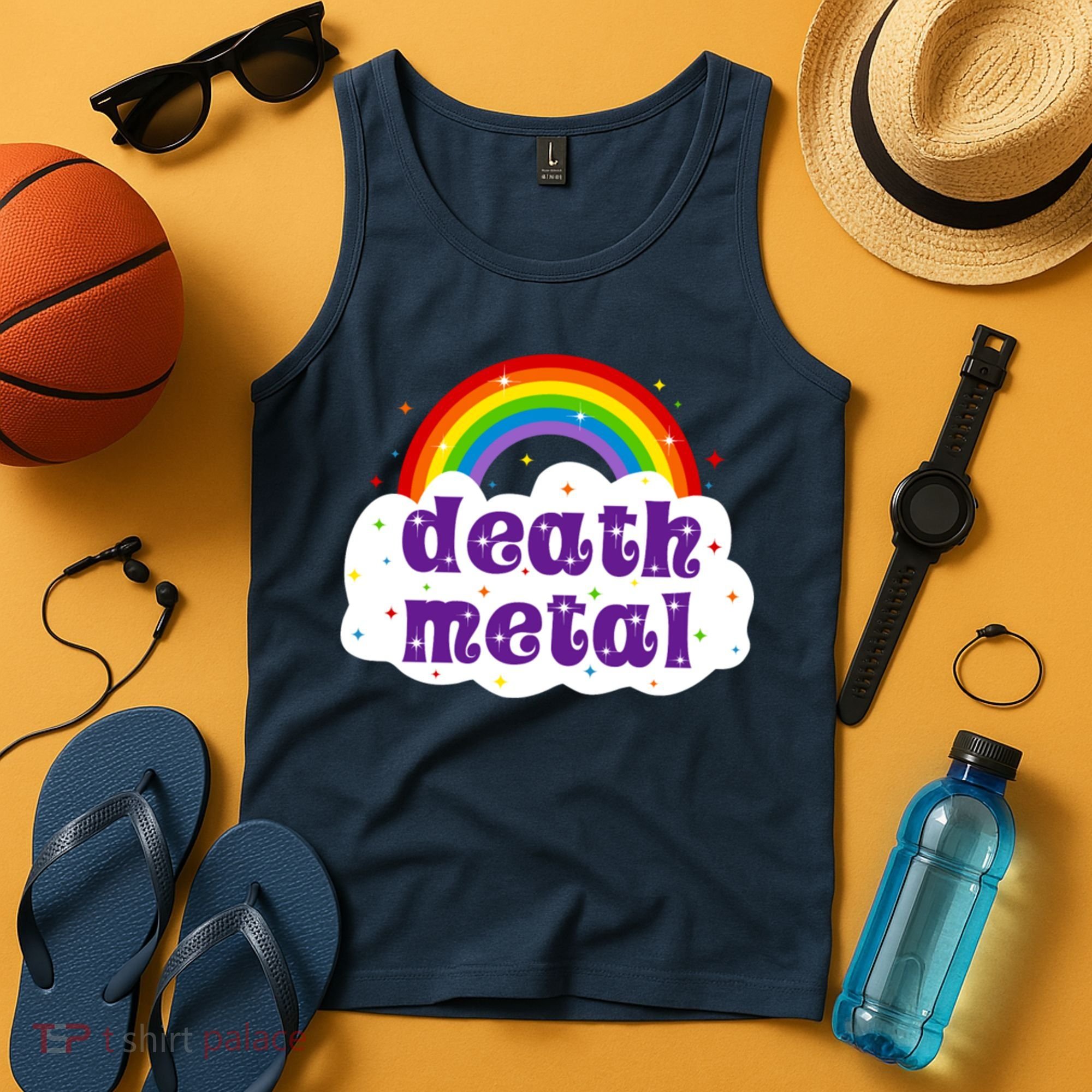 Death Metal Music Heavy Unicorn Rainbow Funny Tank Top
