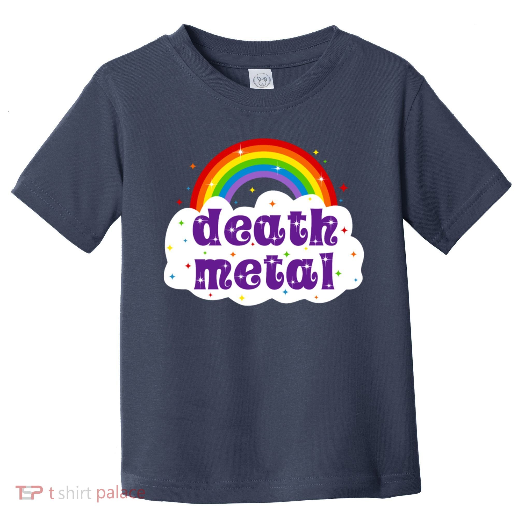 Death Metal Music Heavy Unicorn Rainbow Funny Toddler T-Shirt