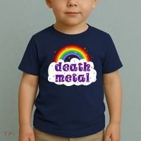 Death Metal Music Heavy Unicorn Rainbow Funny Toddler T-Shirt thumb 2