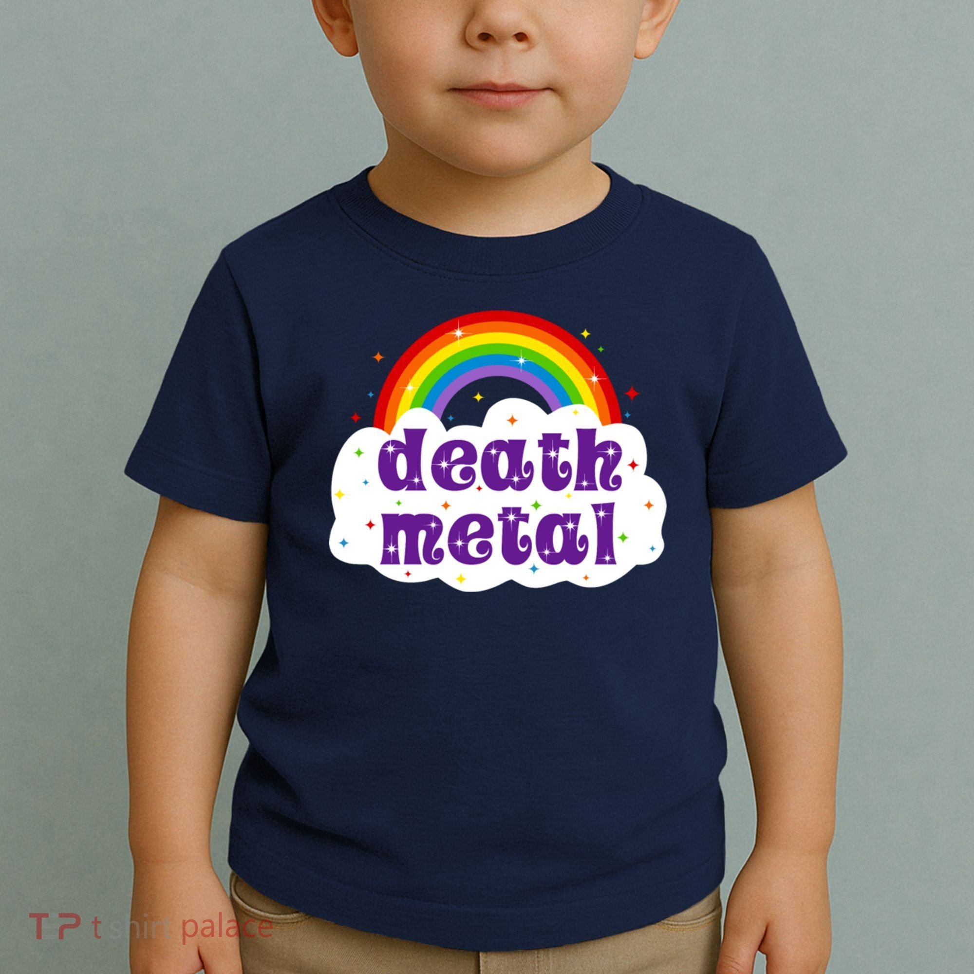 Death Metal Music Heavy Unicorn Rainbow Funny Toddler T-Shirt
