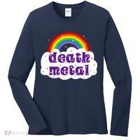 Death Metal Music Heavy Unicorn Rainbow Funny Women's Long Sleeve Shirt thumb 0
