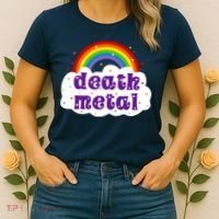 Death Metal Music Heavy Unicorn Rainbow Funny Women's T-Shirt thumb 2