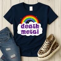 Death Metal Music Heavy Unicorn Rainbow Funny Women's T-Shirt thumb 3