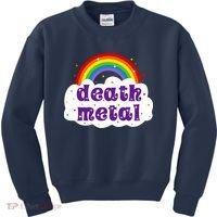 Death Metal Music Heavy Unicorn Rainbow Funny Kids Sweatshirt thumb 0