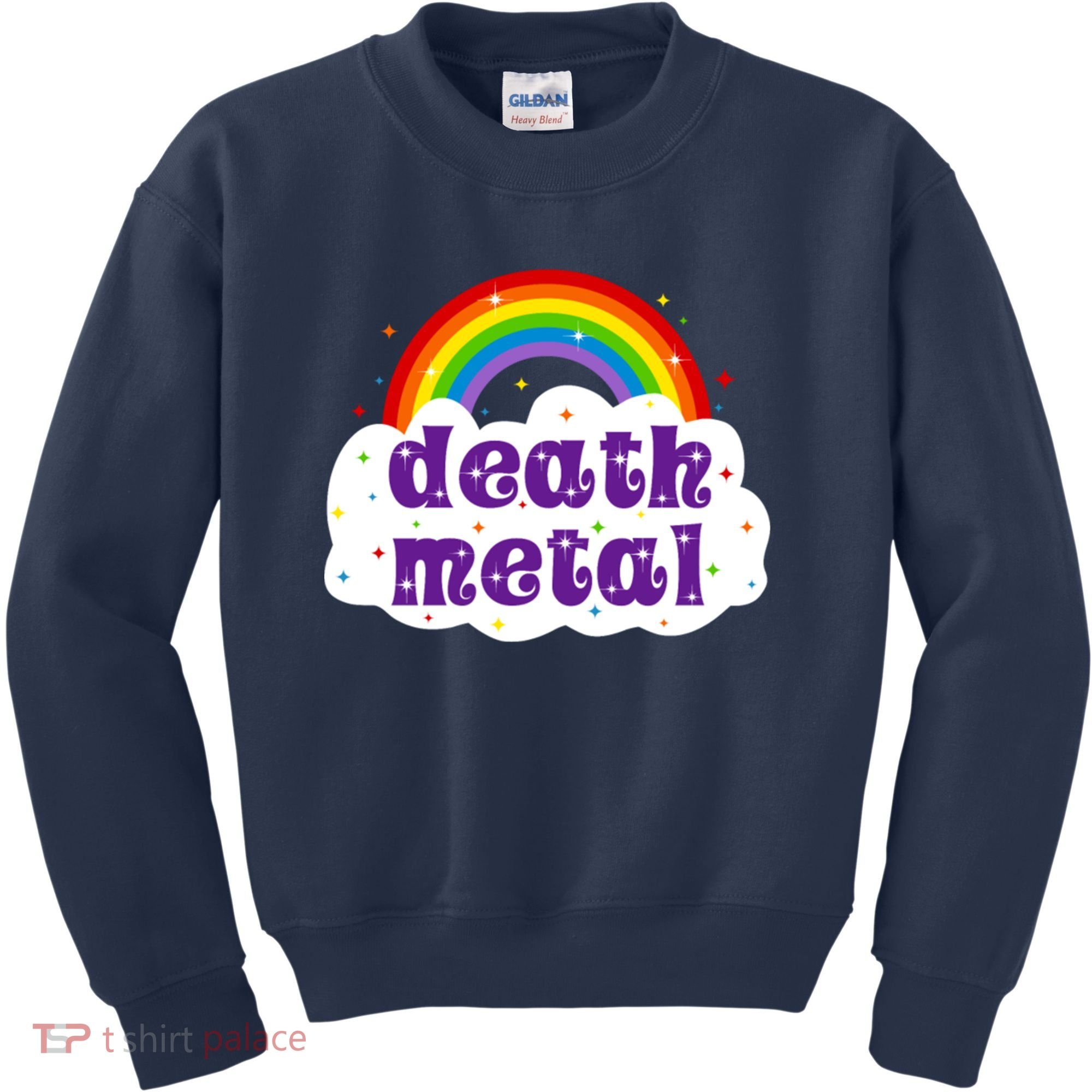Death Metal Music Heavy Unicorn Rainbow Funny Kids Sweatshirt