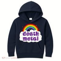 Death Metal Music Heavy Unicorn Rainbow Funny Kids Hoodie thumb 0