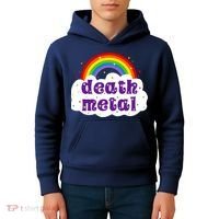 Death Metal Music Heavy Unicorn Rainbow Funny Kids Hoodie thumb 4